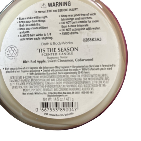 BBW Tis The Season Candle - Picture 2 of 3
